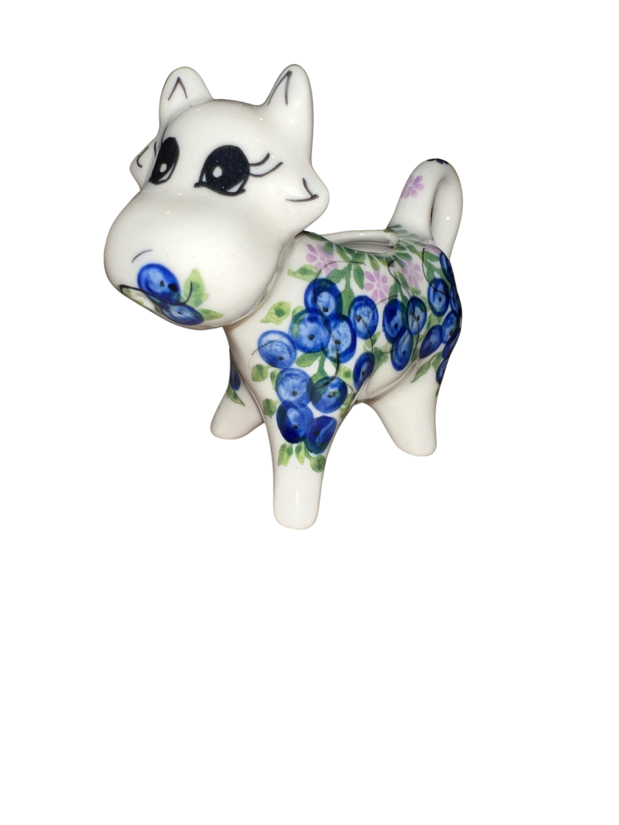 Blueberry Cow Creamer Lidia's Polish Pottery