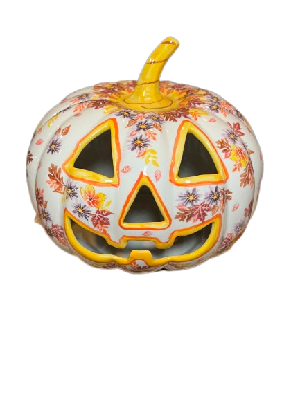 XL Jack O'Lantern Pumpkin Floral – Lidia's Polish Pottery