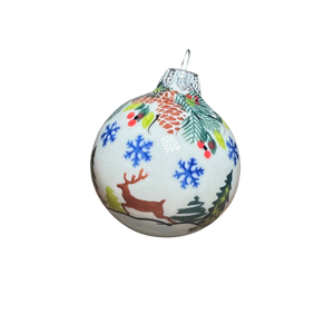 Round Reindeer Ornament