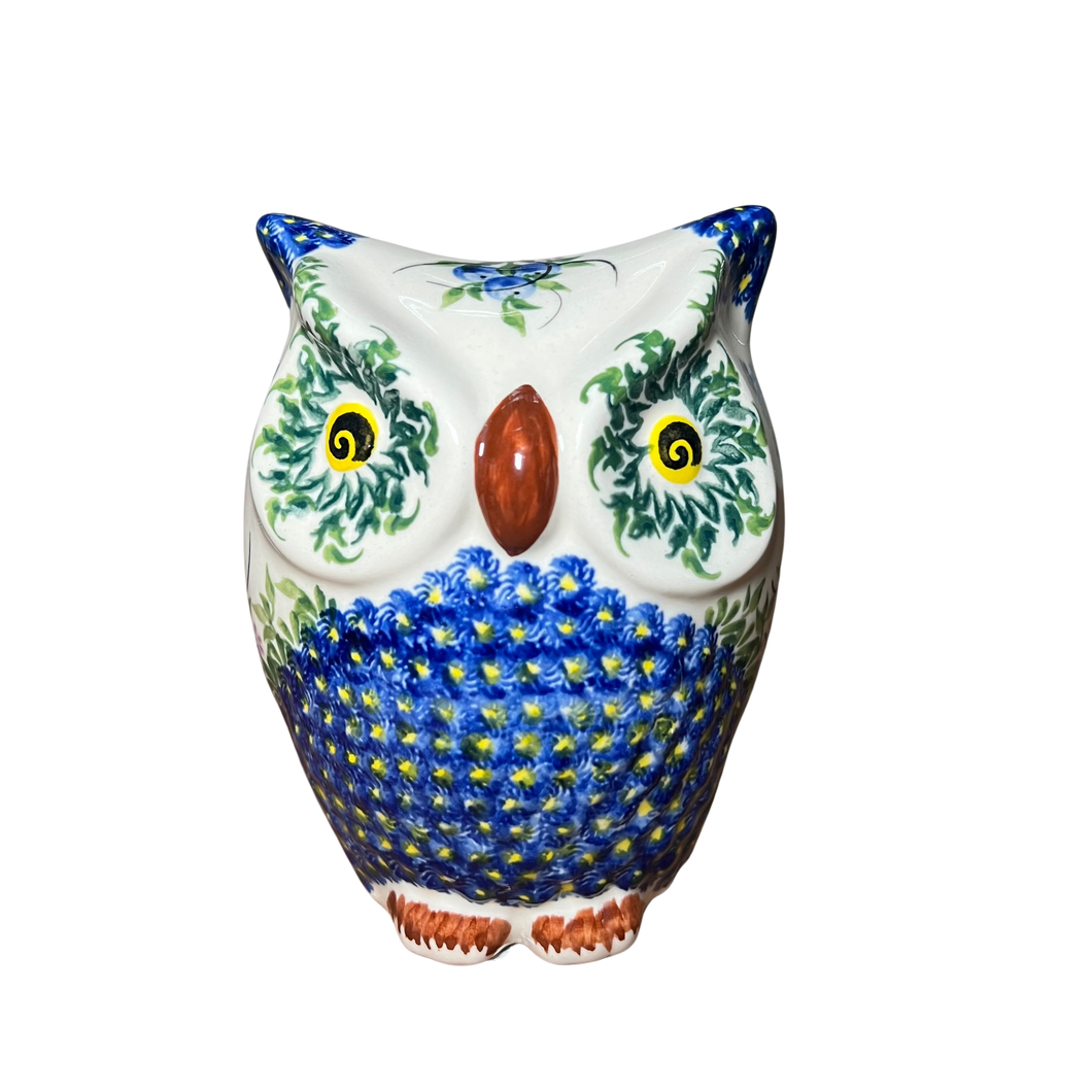 Large  Blueberry Owl Figurine