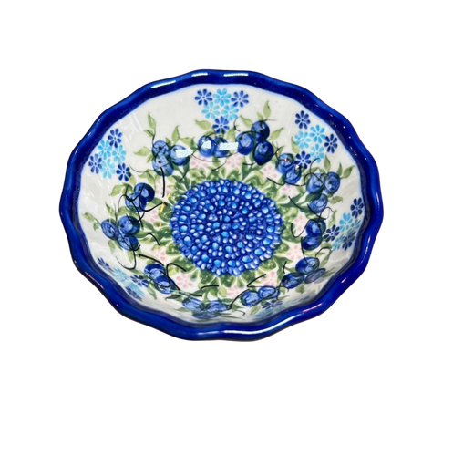 Small Blueberry Ruffle Bowl