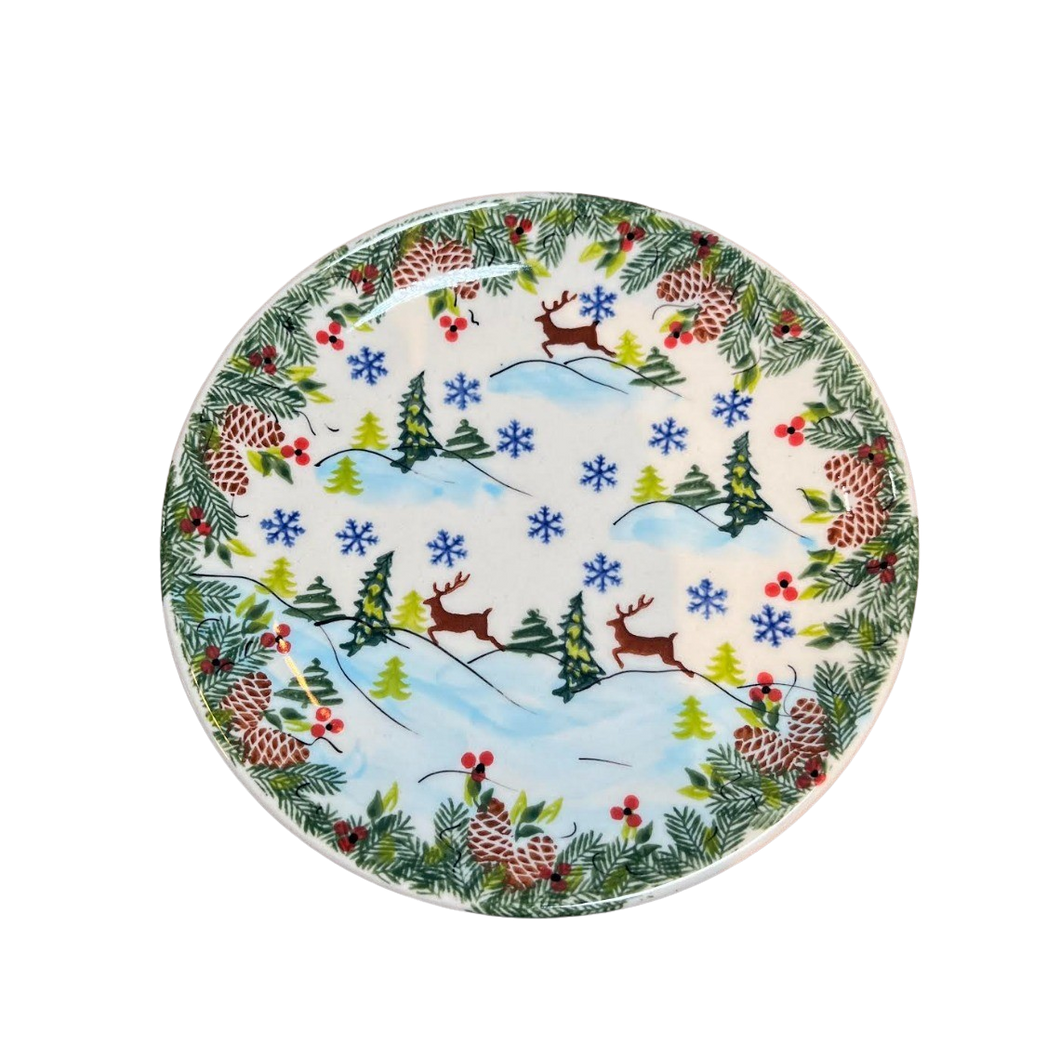 Reindeer 7.5 inch Dessert or Lunch Plate