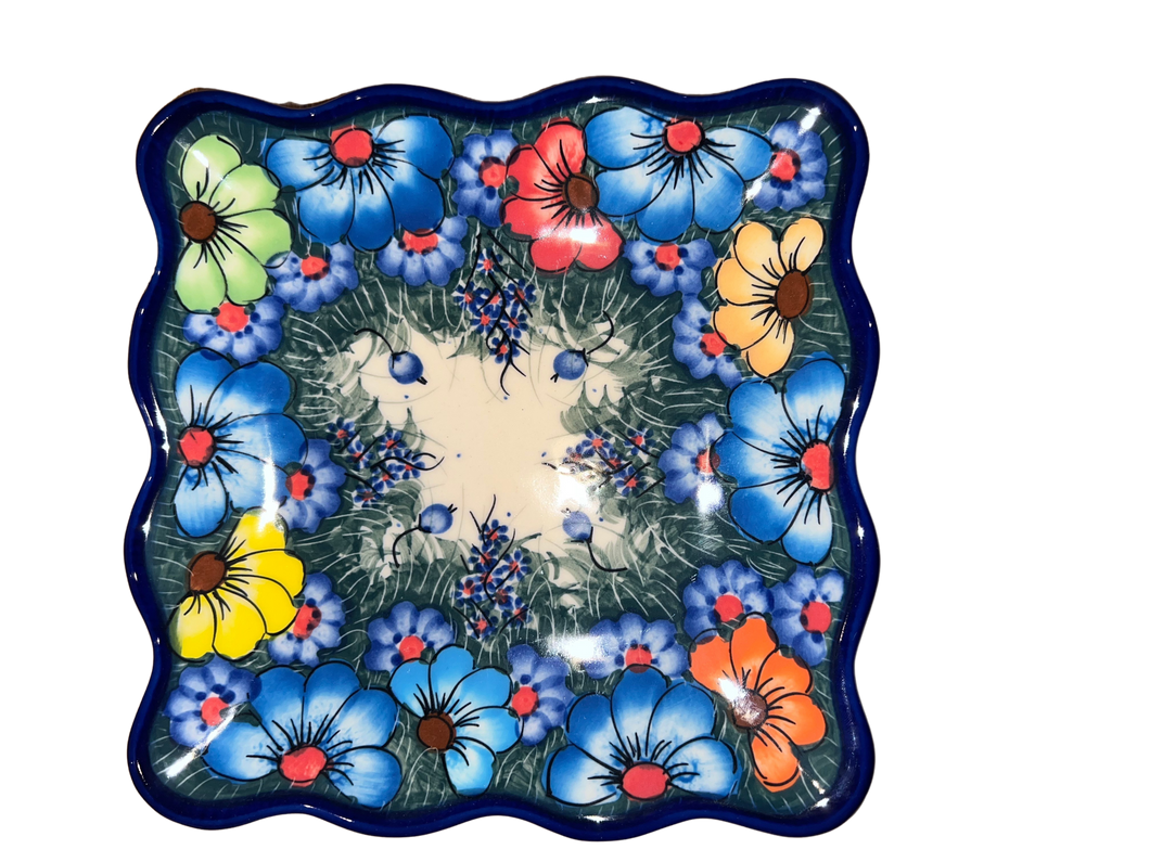 7.25 inch Wildflower Fala Square Plate