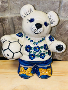 Soccer Bear Piggy Bank